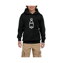 Squid Game Keys Siyah Çocuk Kapşonlu Sweatshirt Siyah