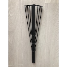 Metal 40x10x10 Cm Siyah Boyalı Sehpa / Puf / Sandalye Ayağı (4 Adet)