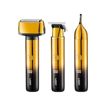Skycity Vgr367 Lcd Ekranlı 3'ü 1 Arada Usb Şarjlı Tıraş Makinesi - Kaş Düzeltici, Saç Kesici Ve Tıraş Fırçası İle 90 Dakika Kullanim Süresi