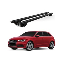 Kanca Audi A3 Sportback 2004-2013 Uyumlu Siyah Kilitli Ara Atkı 120cm Port Bagaj Tavan Barı