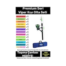 Hazır Kurulu Balık Viper Deniz Göl Kıyı Olta Seti Özel Üretim Şık Taşıma Çantalı 3m Kamış