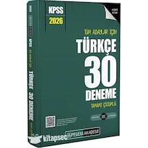 Pegem 2026 Kpss Tüm Adaylar Türkçe 30 Çözümlü Deneme