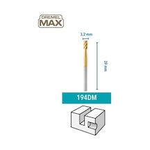194dm Max Yüksek Performanslı Silindirik Şekilli Oyma Ucu 3,2 Mm, 2&apos Li