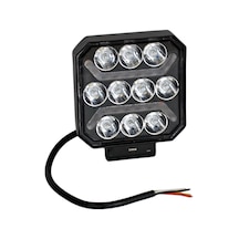 Carub 12-24v Çalışma Lambası Kare 10 Led 27w 3 Fonksiyonlu 110x110x37mm Br3010581