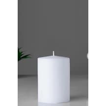 Silindir Mum Candle Kütük Mum Lavanta Kokulu Ağacı 10 Cm Genişlik 10 Cm Yükseklik Büyük Boy Beyaz