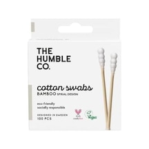Humble Brush Bamboo Cotton Swabs Spiral White- Spiral Kulak Çubuğu Beyaz, Çevre Dostu Pamuklu Kulak Çubukları, Plastik İçermeyen Ambalaj, Doğal Renkli Pamuktan Kulak Çubukları