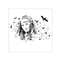 Kızılderili Folyo Sticker 70cm Uzunluk Siyah