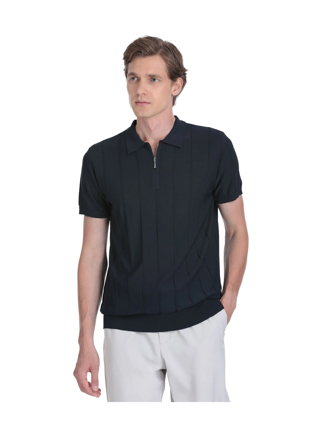 Hatemoğlu Lacivert Regular Fit Polo Yaka Rayon Tişört 35621 659126