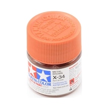 X-34 Metallic Brown Parlak Akrilik Boya 10 Ml Kahverengi