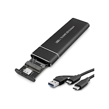 Ssd Kutu Type-c3.1 + Usb3.0 Nvme M2 Chıp Jms583 Siyah Hdx1768