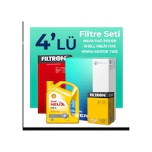 Filtron Alfa Romeo 147 1.6 Ts Filtre Bakım Seti Shell Motor Yağlı (2001-2010) 4 Lü