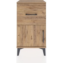 Arges Komodin Tek Raflı Tek Çekmeceli Tek Kapaklı 44x30x80 Ça... Çam
