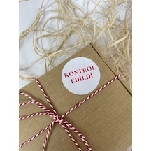 Kontrol Edildi 50 Mm Beyaz Yuvarlak Sticker Etiket 100 Adet