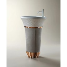 Glory Gri Beyaz Bronz Monoblok Lavabo Renkli