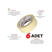 Dayson Kağıt Bant 48Mm X 35 Metre Maskeleme Bandı 6 Adet