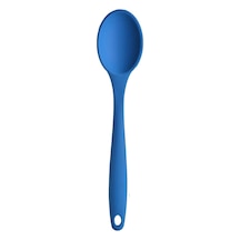 Silikon Servis Ve Yemek Hazırlama Kaşığı, Yumuşak Uç, Komple Silikon, 27 Cm, Mavi Kaşık, Yanmaz Yapışmaz, Tencere Çizmez, 1 Adet