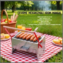 Uyguna-yakala Çevirme Mekanizmalı Krom Mangal-mlz.427 Çok Renkli