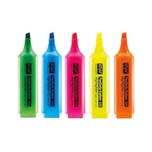 Kraf 333 Fosforlu Kalem 5'li Set Çok Renkli