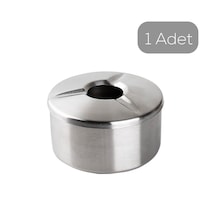 Porsima Paslanmaz Çelik Metal Kül Tablası - Kapaklı Rüzgar Geçirmez Küllük