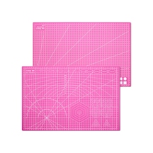 A3 Ebat Kesme Matı Patchwork - Cutting Mat - Kesim Altlığı - Kesim Tablası - 42x30cm - Pembe
