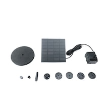 Aubyhe Güneş Enerjili Su Pompası - 70cm Sprey Yüksekliği, 200l/h Akış Hızı, Açı Ayarlanabilir Panel, Çeşitli Sprey Başlıkları