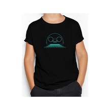 Zepplin Giyim Ping Pong Cool Retro Siyah Çocuk Tişört Siyah