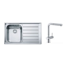 Franke Neptün Net 611 Tek Gözlü Sağ Damlalıklı Mikrodekorlu Çelik Eviye Ve Active Plus Armatür Kampanya