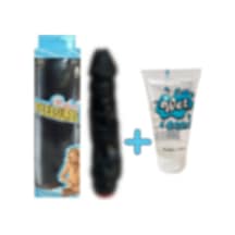 Hızlı Express 21 Cm Titreşimli Zenci Realistik Vibratör Penis + 50 Ml Kaydırıcı