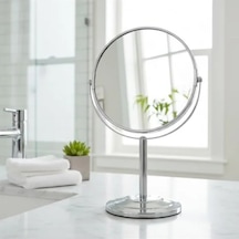 Çift Taraflı Büyüteçli Makyaj Ve Tıraş Aynası 16 Cm Açık Bej
