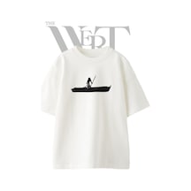 Thewert Sandalci Tasarım Baskılı Ünisex Beyaz Oversize T-shirt