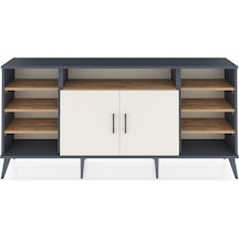 Arges Konsol 8 Raflı 2 Kapaklı 176x30x83 Antrasit-aytaşı/çam Aytaşı/çam