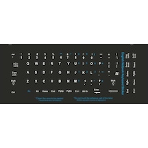 Ingilizce Etiket Klavye Için Çıkartma Harf Sticker Pvc