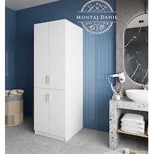 Venedik Çamaşır Ve Kurutma Makinesi Dolabı Banyo Dolabı Beyaz Beyaz
