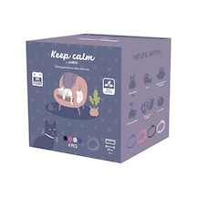M-pets Keep Calm Calming Sakinleştici Kedi Tasması 4lü Mix Color 244-77005.01