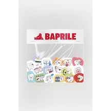 Sevimli Dişler 40 Parça Sticker Paketi Suya Dayanıklı Ajanda Laptop Termos Telefon Etiket Seti