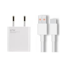 Redmi Note 12 Pro Uyumlu Mi 67W Hızlı Şarj Aleti Adaptörü + Kablo Seti