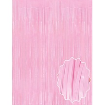 Mey İthalat Soft Pembe Püsküllü Kapı Perdesi - Parti, Baby Shower, Cinsiyet Partisi 1x2 M Diğer