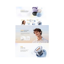C10 Crossky Bluetooth Küpe Kulaklık Çift Mikrofon Çift Cihaz Bağlantısı Kristal Ses Netlik Ipx4,mor