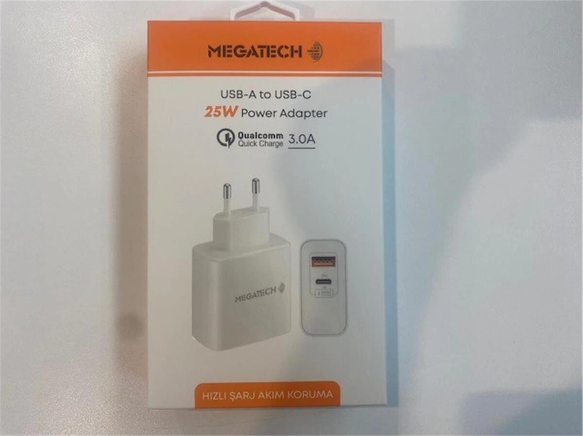 25w2 Usb-a To Usb-c 3.0a 25w Ev Şarj Kafa Hızlı Şarj Akım Koruma