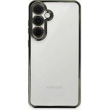 Newface Samsung Galaxy S24 Fe Kılıf Razer Lensli Silikon - Yeşil
