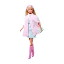 105733678, Steffi Cape Fashion, Steffi Bir Elbise Ve Pelerin Giyiyor, Bot, Saç Bandı Ve Özel Tasarım Çantası, 29 Cm