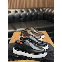 Erkek Loafer Ayakkabı %100 Deri Siyah