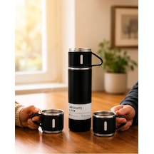 Astraltech 500 Ml Paslanmaz Çelik Termos Ve Bardak Seti Silikon Tabanlı Çok Renkli