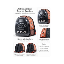 Patili Astronot Şeffaf Kapılı Taşıma Sırt Çantası Kremit Rengi 24x32x42 Cm