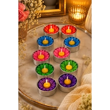 10 Adet Renkli Papatya Tealight Mum,romantik Dekoratif Mum Seti, Masa Süsü Ve Özel Gün Mumu,sevgililer Günü Ve Evlilik Teklifi Mumu,romantik Ambiyans Mumu Çok Renkli - 911670749 Çok Renkli