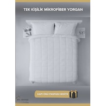 Tek Kişilik Lüx Microfiber Yorgan Beyaz