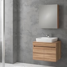 Denko Etna 65 cm MDF Hazar Banyo Dolabı Takımı Ahşap