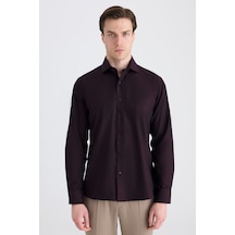 D'S Damat Ds Damat Slim Fit Bordo Armürlü Gömlek 5hf02ıg05185m Çok Renkli