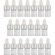 Suntek Magideal 20 Parça Boş Cam Damlalık Şişeleri Gümüş 1ml