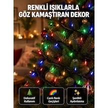 50 Li Led Şeffaf Kablolu 5 M Aydınlatma Işık Süsleme Led Yeni Nesil Açık Mavi
